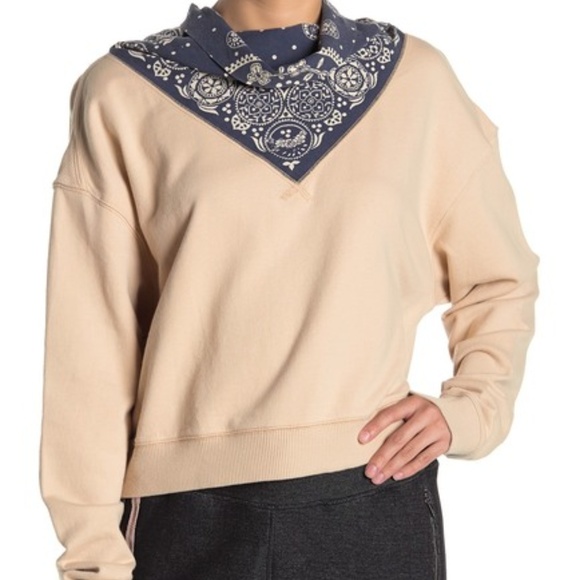 Free People James Sweatshirt New Ivory - Picture 1 of 2